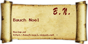 Bauch Noel névjegykártya